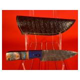 Damascus Fixed Blade Knife W/ Sheath