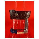 Texan Flag Damascus Lock Back Pocket Knife