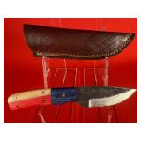Texan Flag Carbon Steel Knife W/ Sheath