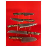 5-Piece Damascus Chef's / Kitchen Knife Set