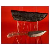 Carbon Steel Hunting / Skinning Knife W/ Sheath