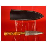 Damascus Boot / Stiletto Style Dagger