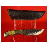 Carbon Steel Fixed Blade Knife W/ Sheath