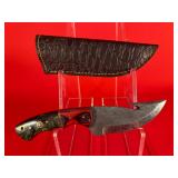 Carbon Steel Hunting Knife W/ Gut Hook
