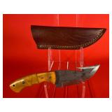 Carbon Steel Hunting Knife W/ Gut Hook