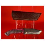 Carbon Steel Tanto Style Knife W/ Sheath