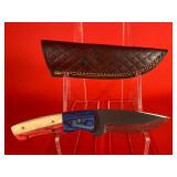 Texan Flag Carbon Steel Fixed Blade Knife