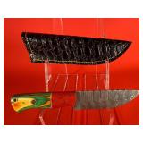 Damascus Fixed Blade Knife W/ Sheath