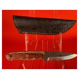 Carbon Steel Fixed Blade Knife W/ Sheath