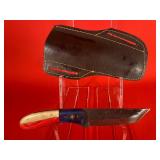 Texan Flag Carbon Steel Tanto Knife W/ Sheath