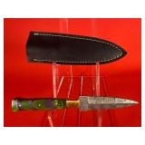 Damascus Boot / Stiletto Dagger Knife
