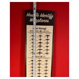 Contemporary Made WW2 Plane Identification Board