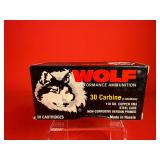 50 Rounds of Wolf .30 Carbine Ammo
