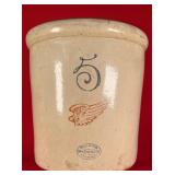 Antique Red Wing Union Stoneware 5 Gallon Crock