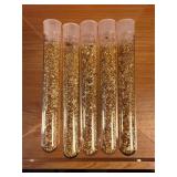 5 - Tubes Filled With Gold Foil
