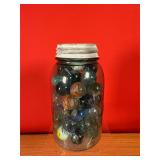 Atlas Strong Shoulder Mason Jar Filled W/ Marbles