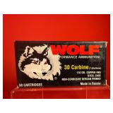 50 Rounds of Wolf .30 Carbine Ammo