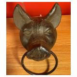 Cast Iron Pig Towel Holder