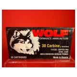 50 Rounds of Wolf .30 Carbine Ammo