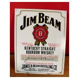 Jim Beam White Label Whiskey Tin Sing