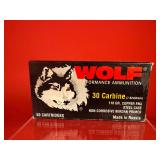50 Rounds of Wolf .30 Carbine Ammo