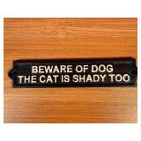 Cast Iron Beware of Dog Sign