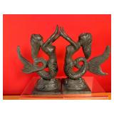 Cast Iron Mermaid Bookends