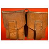 Serbian Double Ammunition Leather Pouch