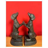 Large Cast Iron Dog Bookends