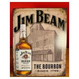 Jim Beam White Label Bourbon Tin Sign