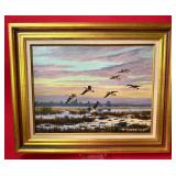 Original Painting of Geese by V. B. Wick