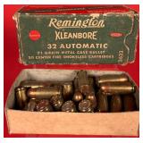 Partial Box of Vintage Remington Kleanbore .32 ACP