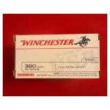 100 Rounds - Winchester .380 ACP FMJ Ammo