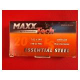 20 Rounds - MaxxTech 7.62x54r FMJ Ammo