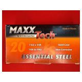 20 Rounds - MaxxTech 7.62x54r FMJ Ammo