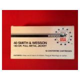 50 Rounds of Winchester .40 S&W FMJ Ammo