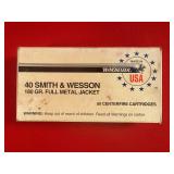 50 Rounds - Winchester .40 S&W FMJ Ammo