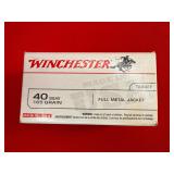 100 Rounds Winchester .40 S&W FMJ Ammo