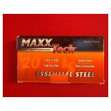 20 Rounds - MaxxTech 7.62x54r FMJ Ammo