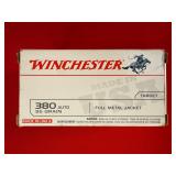 100 Rounds - Winchester .380 ACP FMJ Ammo