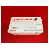 100 Rounds - Winchester .380 ACP 95gr FMJ Ammo