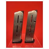 2 - Wilson Combat 1911 .45 ACP Pistol Magazines