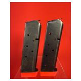 2 - Red Buff 8-Round .45 ACP 1911 Pistol Magazines