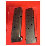 2 - Red Buff 1911 .45 ACP Pistol Magazines