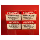 200 Rounds - Federal .38 Special +P JSP Ammo