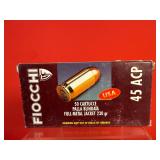 50 Rounds - Fiocchi .45 ACP FMJ Ammo