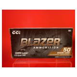 50 Rounds - Blazer 9mm FMJ Ammo