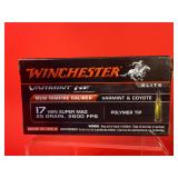 50 Rounds - Winchester .17 WSM Varmint HE Ammo