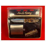 Uncle Henry 2 - Knife & Flask Gift Set