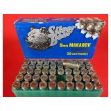 50 Rounds - Silver Bear 9mm Makarov Ammo